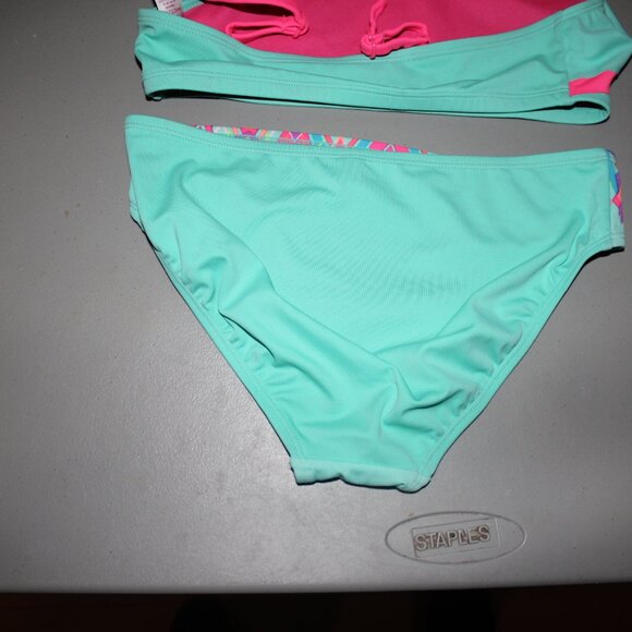 Multi Color 2 Pcs Justice Bikini Swimsuit size 14 - Picture 11 of 11
